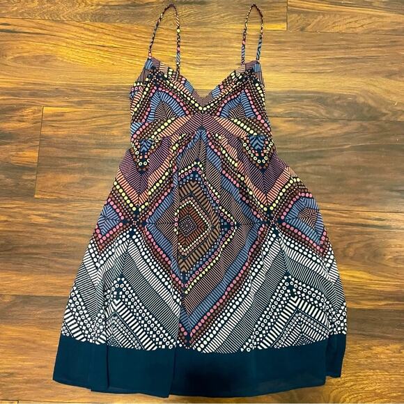 American Eagle Multi-patterned Mini Dress Size 2 b4 - Picture 1 of 7